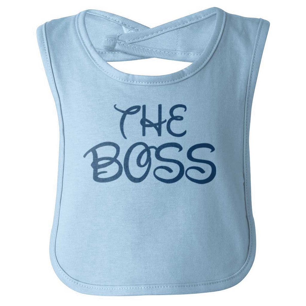 The Boss Infant Baby Bib-Direct To Garment Print-Brisco Baby