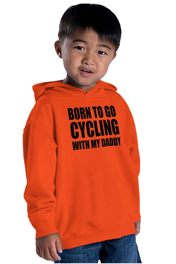 Cycling With Daddy Toddler Pullover Hoodie-Direct To Garment Print-Brisco Baby