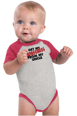 Badass Uncle Raglan Romper Bodysuit-Direct To Garment Print-Brisco Baby