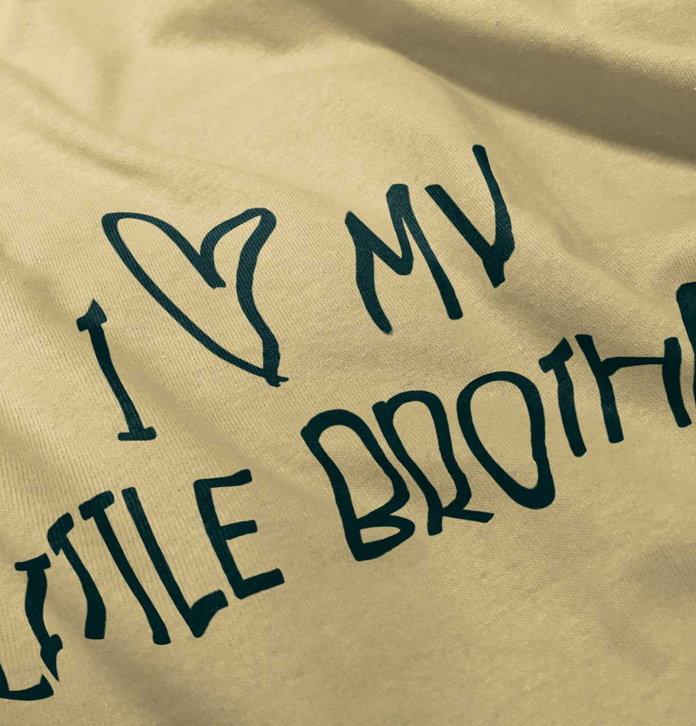 I Love My Little Brother Romper Bodysuit-Direct To Garment Print-Brisco Baby