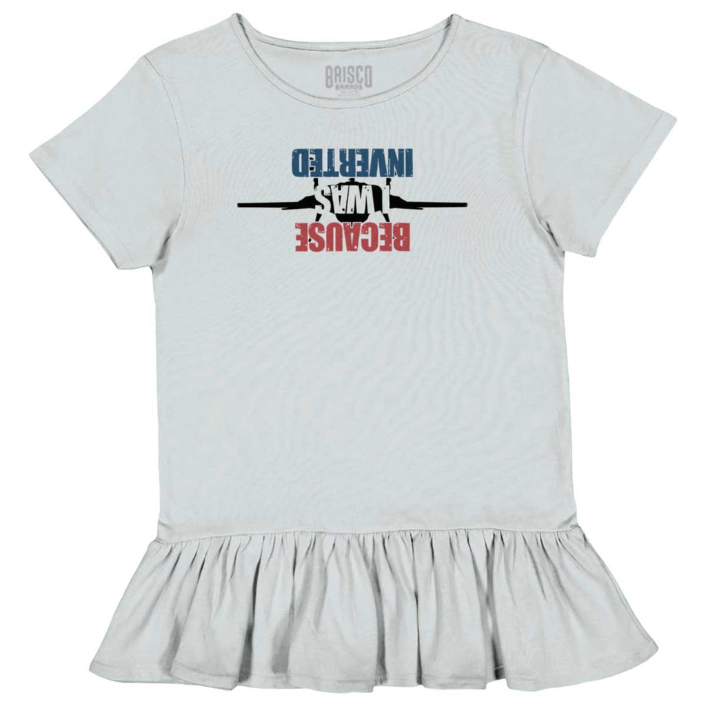 I'm Inverted Toddler Ruffle Bottom Tee-Direct To Garment Print-Brisco Baby