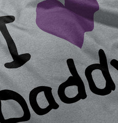 I Heart Daddy Solid Baby Infant Dress-Direct To Garment Print-Brisco Baby