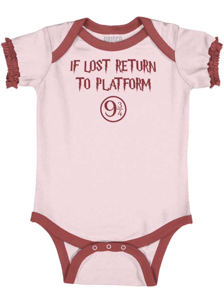 Return Platofrm 9 3/4 Baby Ruffled Trim Romper-Direct To Garment Print-Brisco Baby