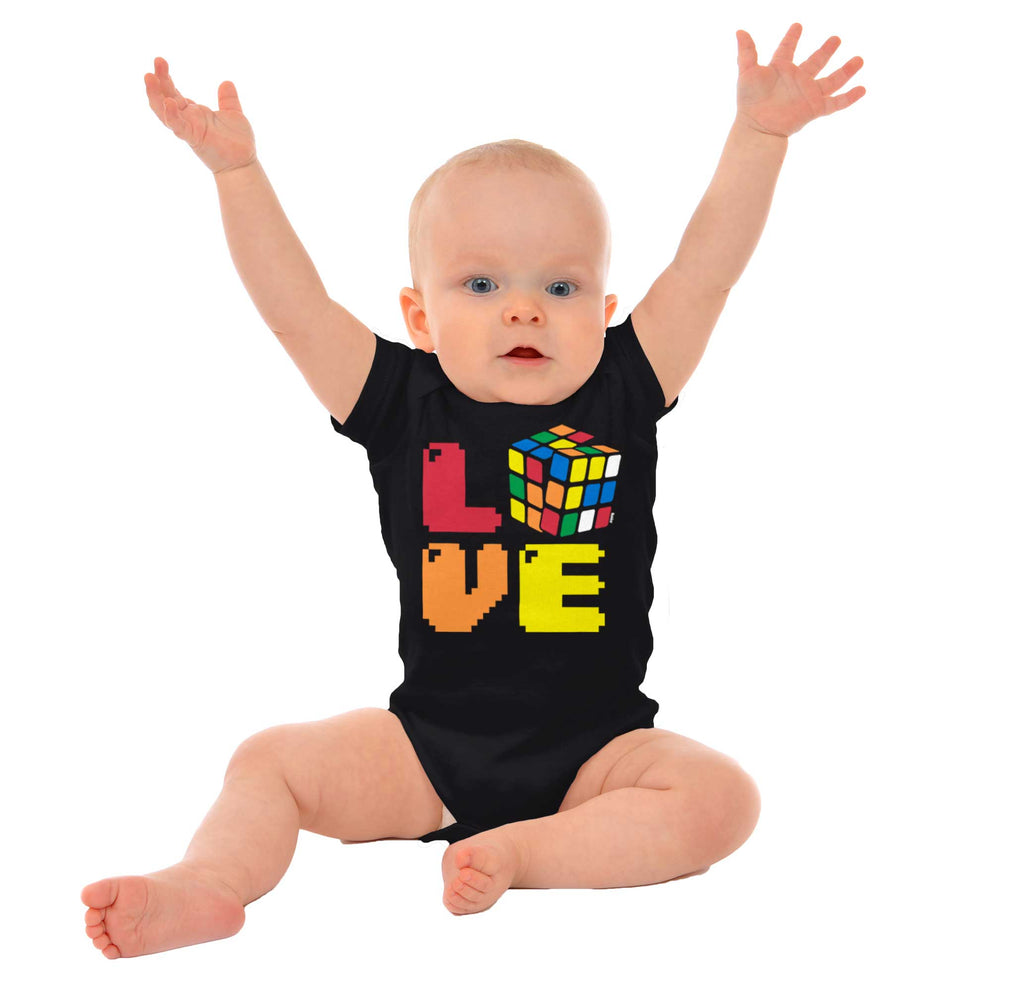 Rubik's Love Romper Bodysuit-Direct To Garment Print-Brisco Baby