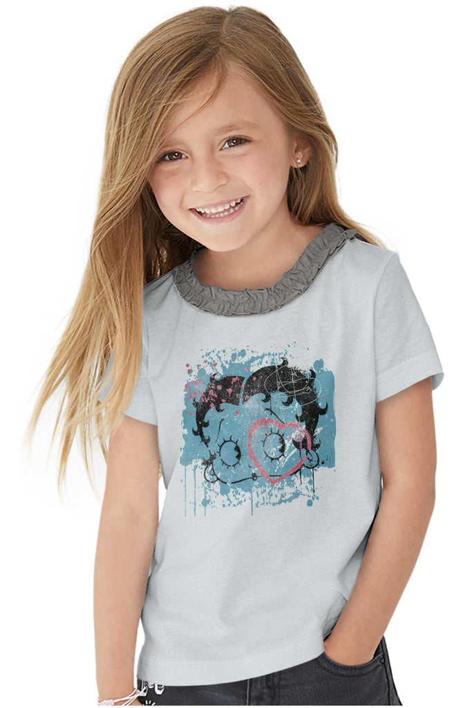 Creative Betty Toddler Ruffled Trim T-Shirt-Direct To Garment Print-Brisco Baby