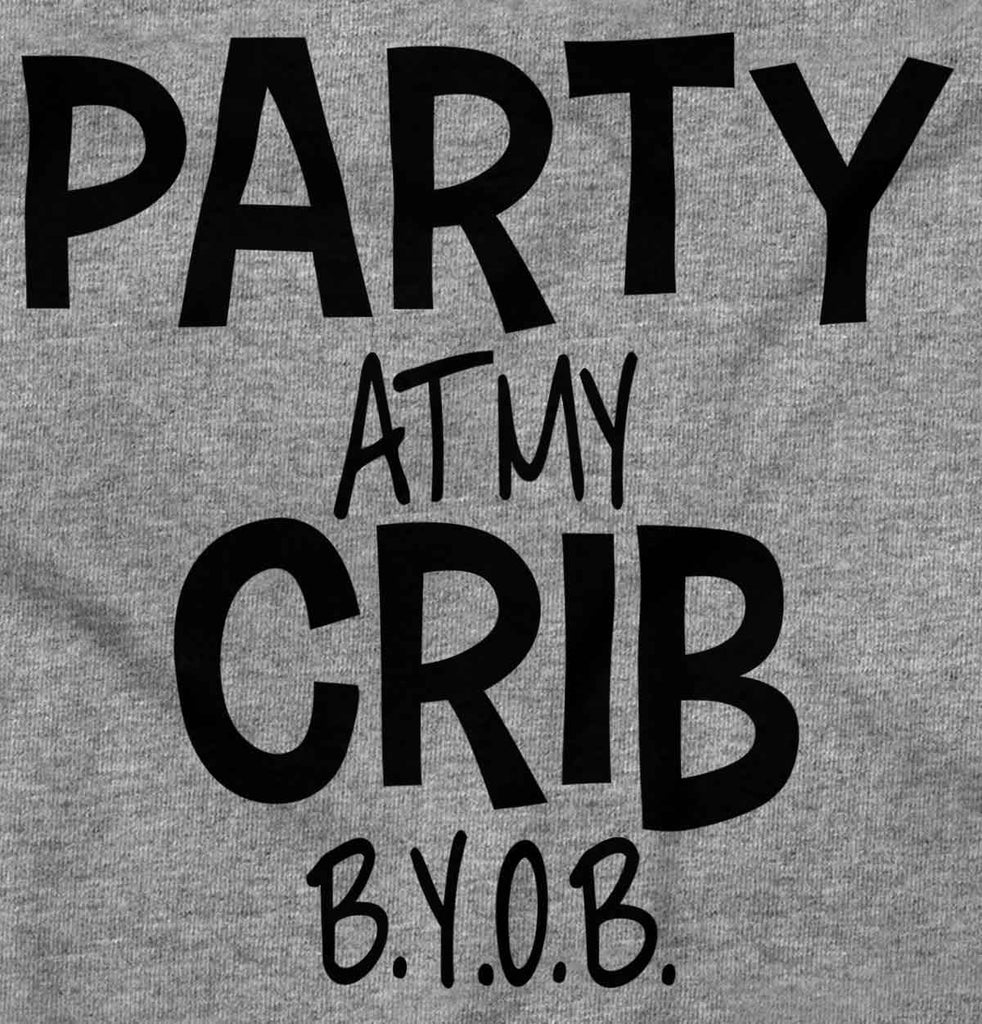 Party At My Crib Romper Bodysuit-Direct To Garment Print-Brisco Baby