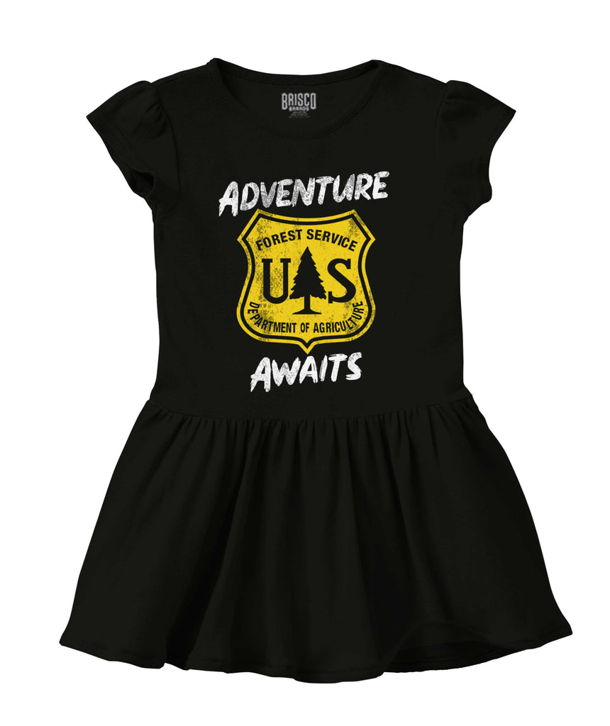 Adventure Awaits Solid Baby Infant Dress-Direct To Garment Print-Brisco Baby