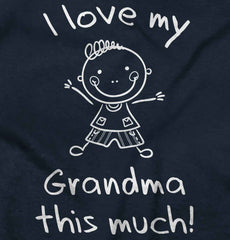 Love My Grandma Romper Bodysuit-Direct To Garment Print-Brisco Baby