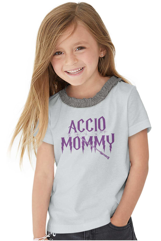 Accio Mommy Toddler Ruffled Trim T-Shirt-Direct To Garment Print-Brisco Baby