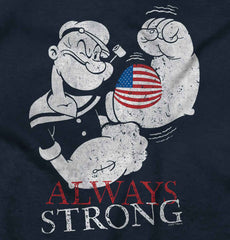 Always Strong Baby Ruffled Trim Romper-Direct To Garment Print-Brisco Baby