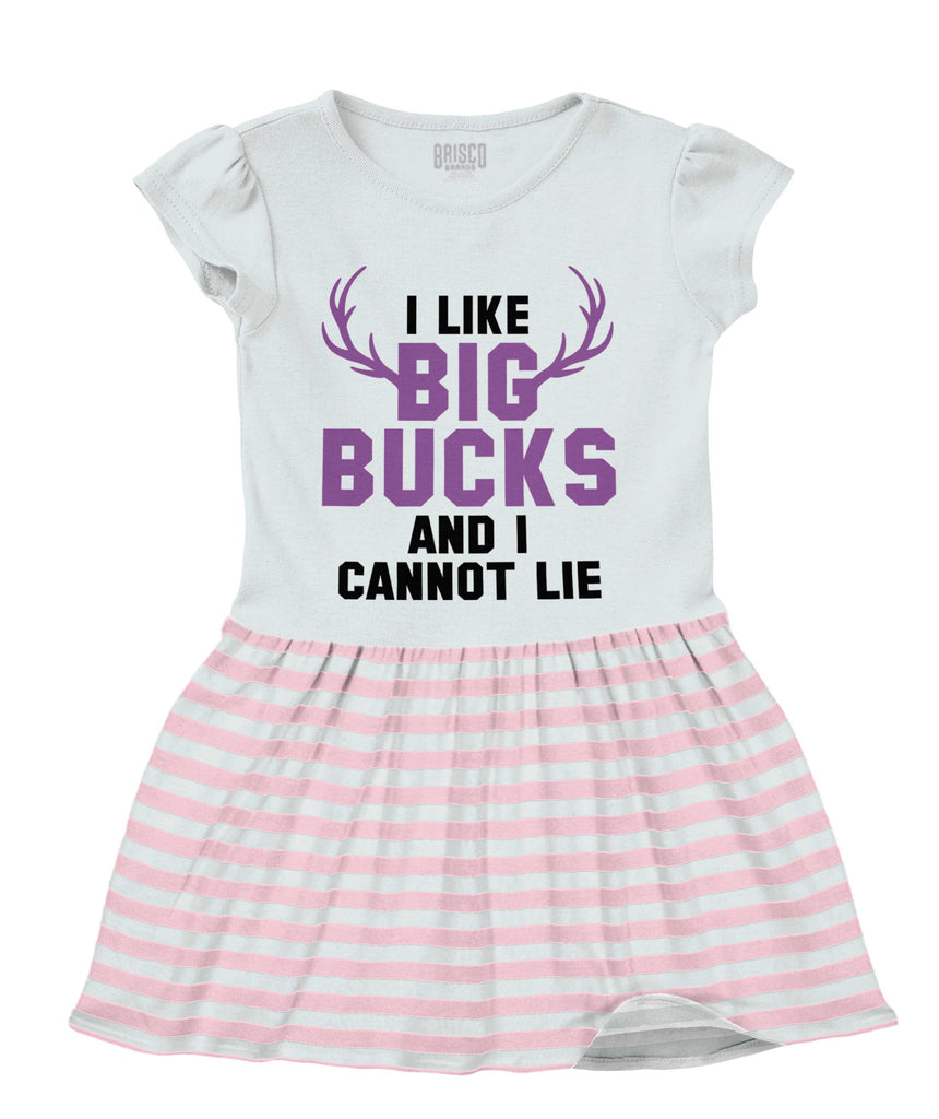 I Like Big Bucks Baby Striped Skirt Dress-Direct To Garment Print-Brisco Baby