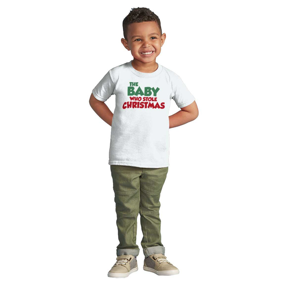 Baby Who Stole Christmas Infant Toddler T Shirt-Direct To Garment Print-Brisco Baby