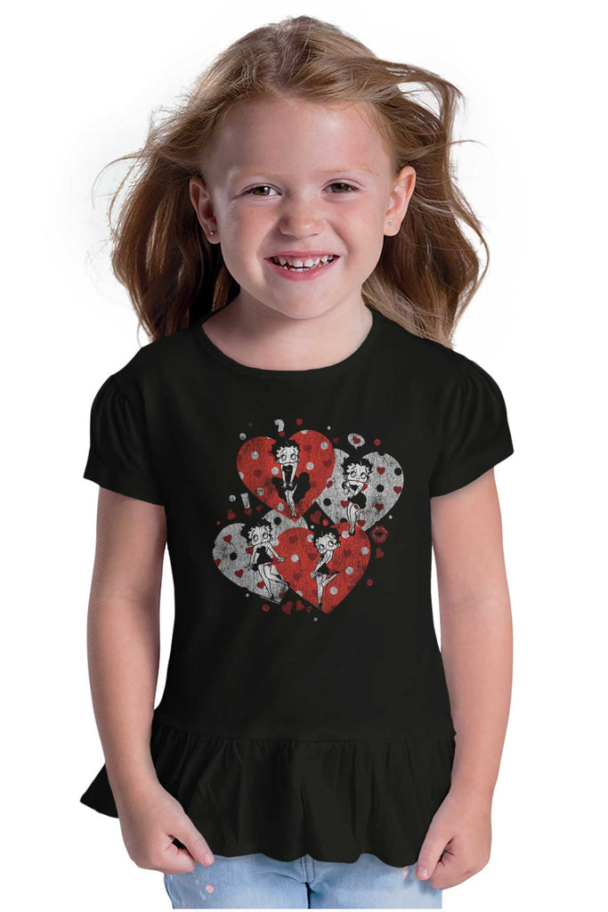 Betty Love Toddler Ruffle Bottom Tee-Direct To Garment Print-Brisco Baby