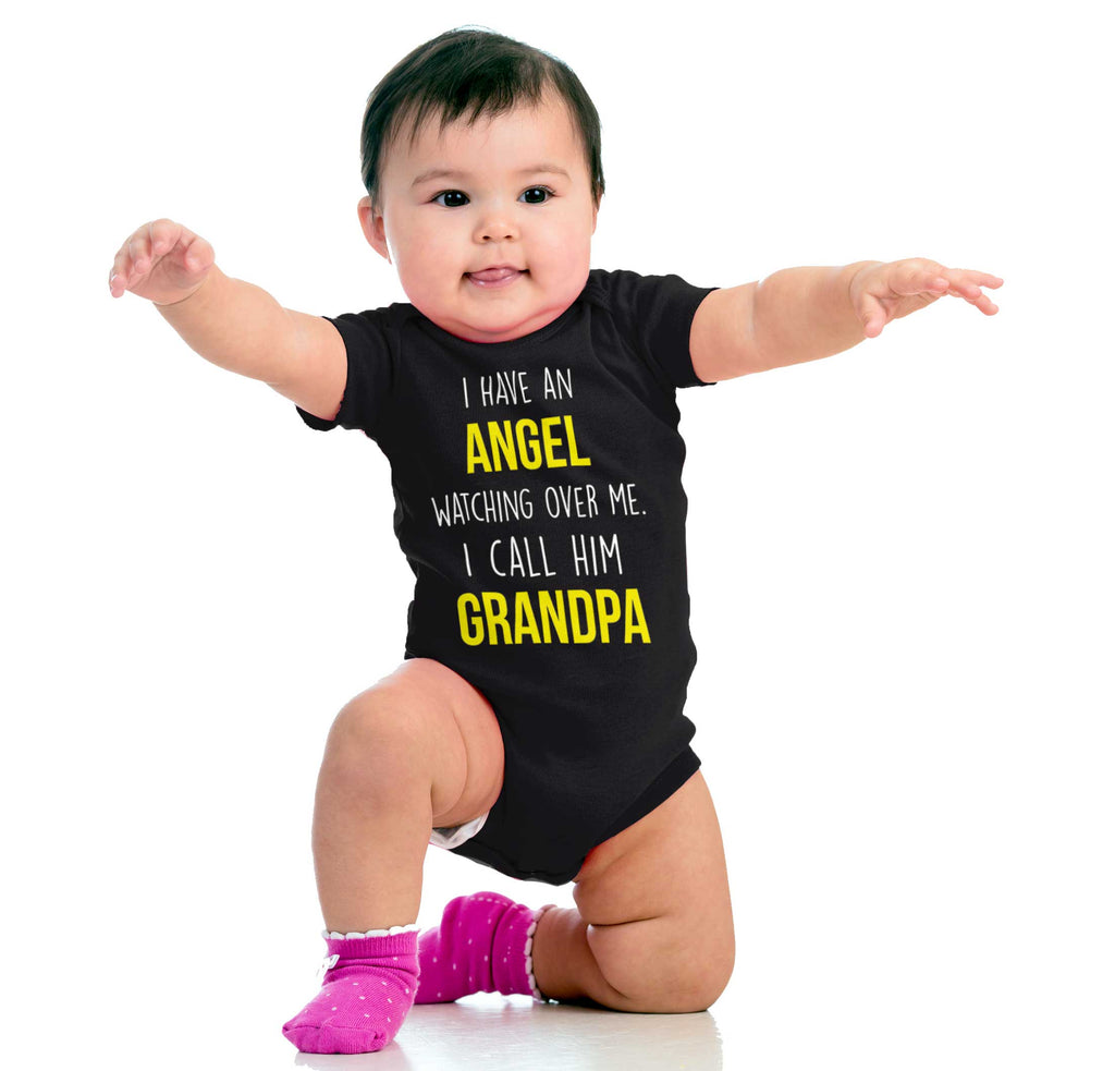 Grandpa Watching Over Me Romper Bodysuit-Direct To Garment Print-Brisco Baby