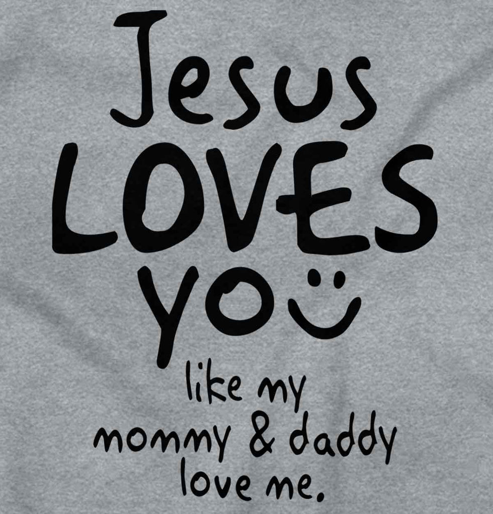 Jesus Loves You Romper Bodysuit-Direct To Garment Print-Brisco Baby