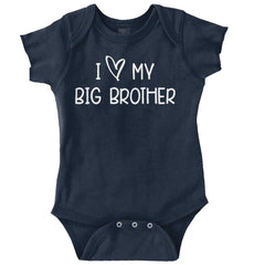 I Love My Big Brother Romper Bodysuit-Direct To Garment Print-Brisco Baby