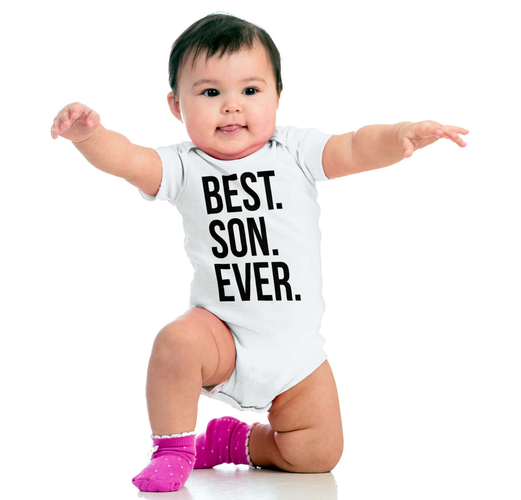 Best Son Ever Romper Bodysuit-Direct To Garment Print-Brisco Baby