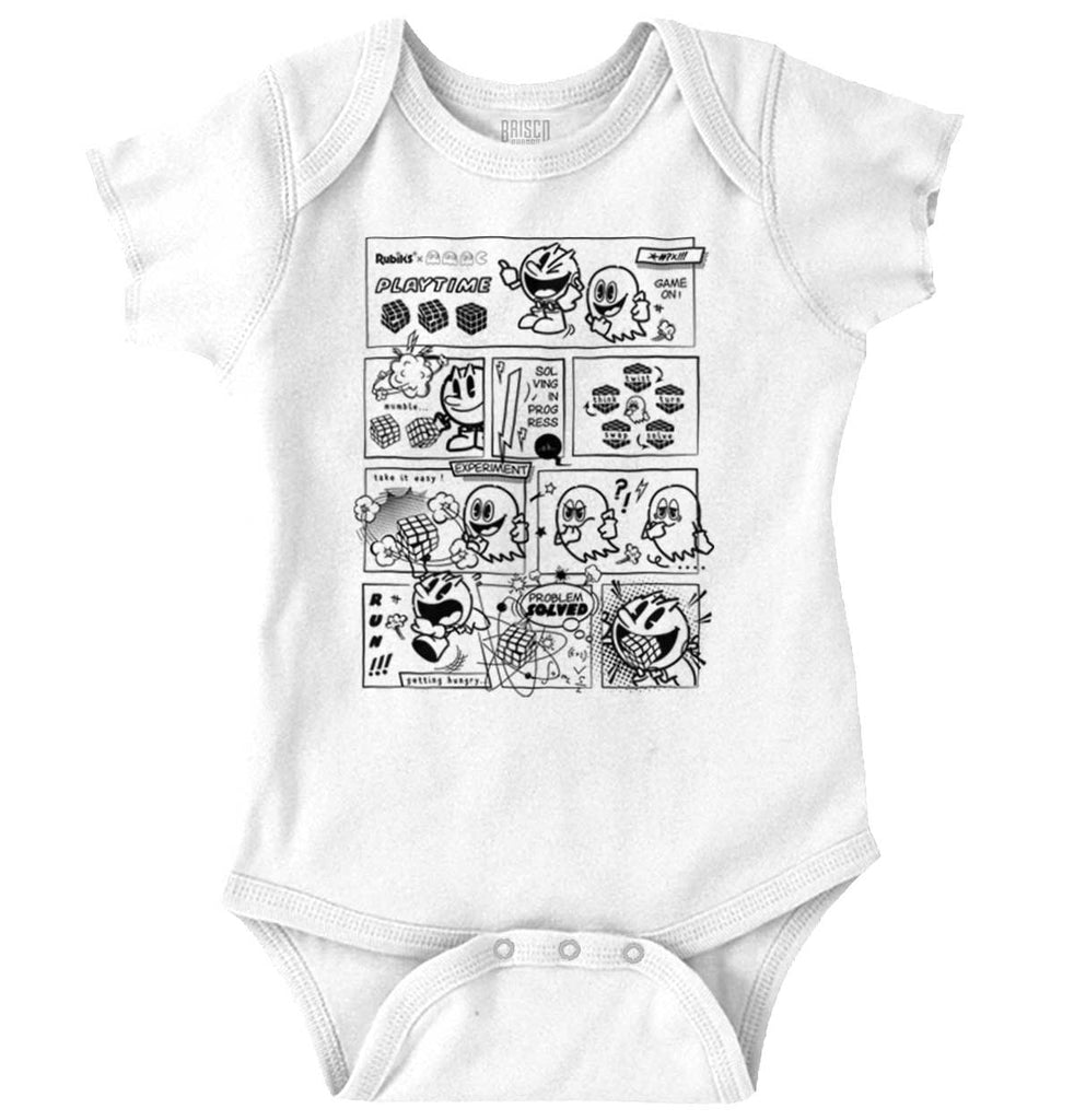 Pac-Man Comic Book Romper Bodysuit-Direct To Garment Print-Brisco Baby