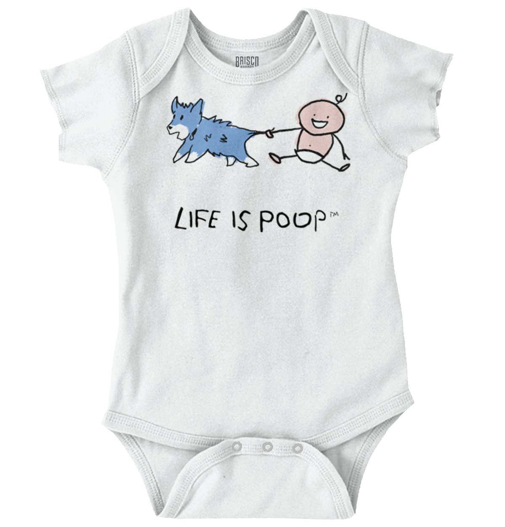 Dog Tail Romper Bodysuit-Direct To Garment Print-Brisco Baby