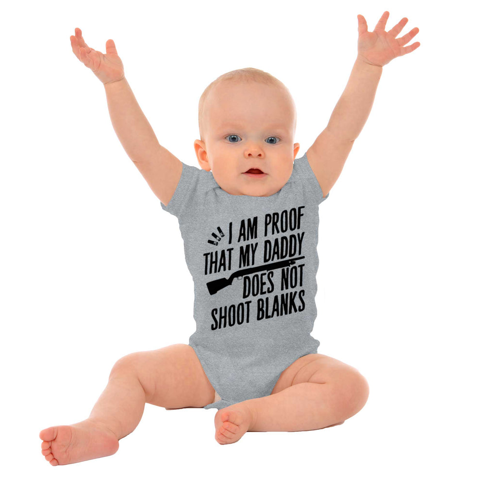 Proof Daddy Shoots Romper Bodysuit-Direct To Garment Print-Brisco Baby