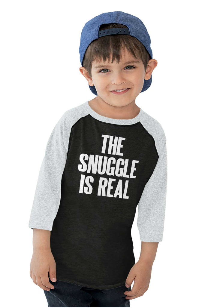 Snuggle Is Real Toddler Baseball-Direct To Garment Print-Brisco Baby