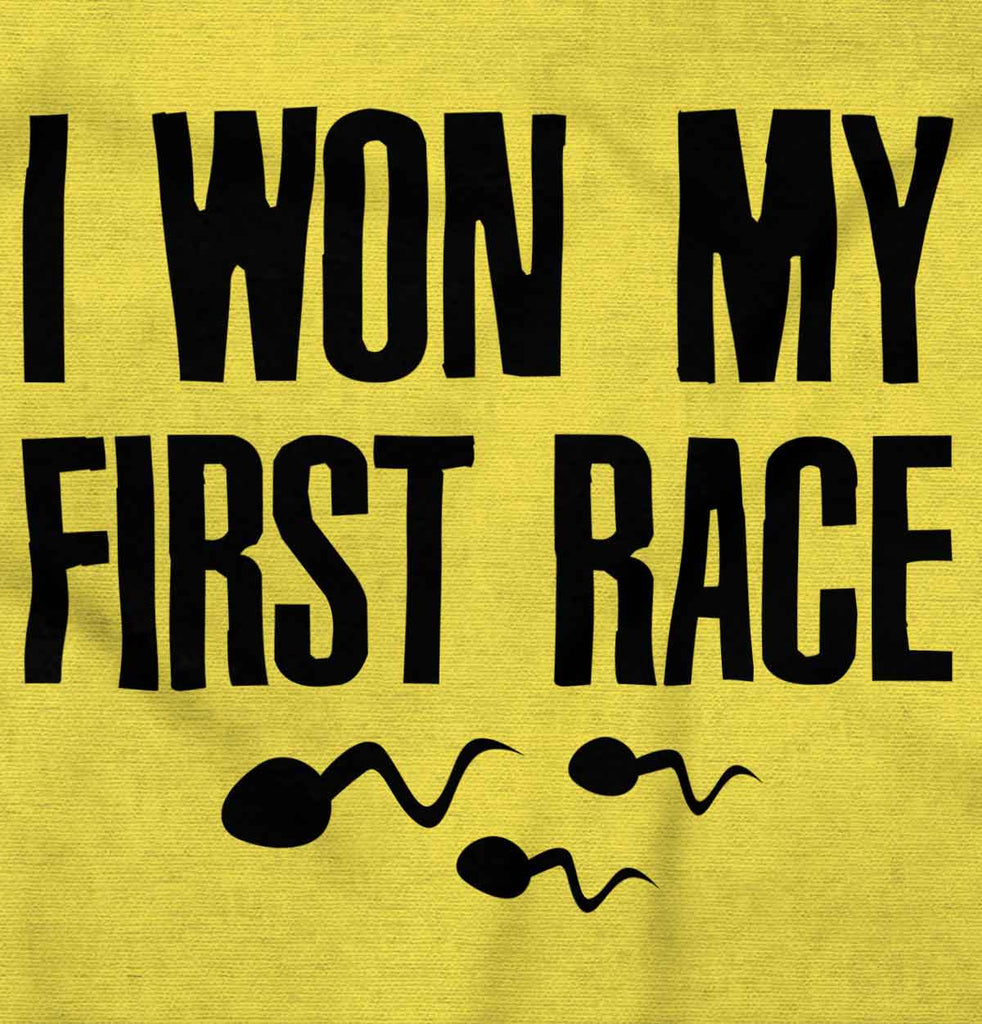 Won The Race Romper Bodysuit-Direct To Garment Print-Brisco Baby