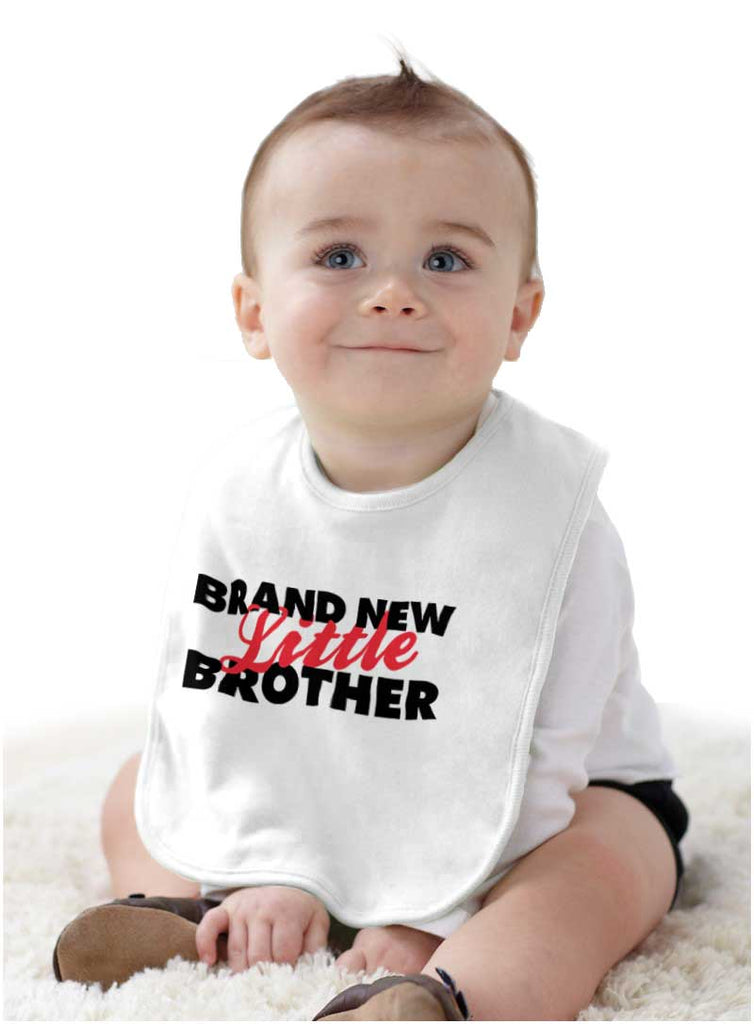 Brand New Little Brother Infant Baby Bib-Direct To Garment Print-Brisco Baby