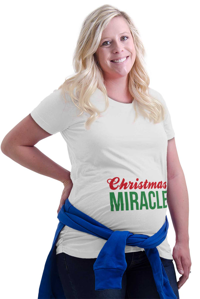 Christmas Miracle Maternity T-Shirt-Direct To Garment Print-Brisco Baby