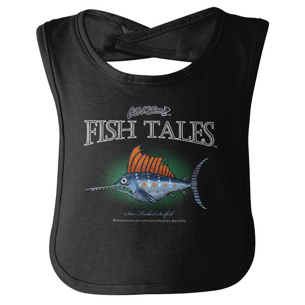Saw-Toothed Sailfish Infant Baby Bib-Direct To Garment Print-Brisco Baby