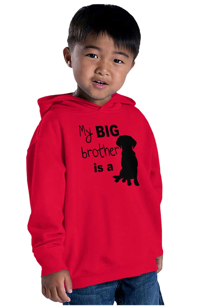 Brother is a Dog Toddler Pullover Hoodie-Direct To Garment Print-Brisco Baby