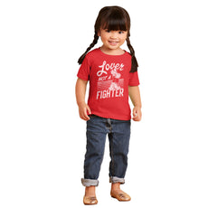 Lover Not A Fighter Infant Toddler T Shirt-Direct To Garment Print-Brisco Baby