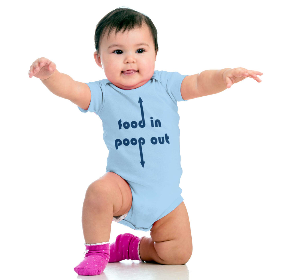 Poop out Romper Bodysuit-Direct To Garment Print-Brisco Baby