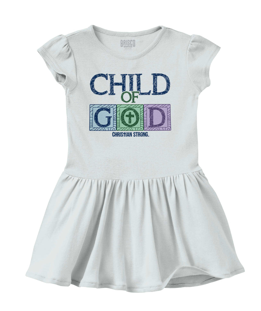 Child of God Solid Baby Infant Dress-Direct To Garment Print-Brisco Baby