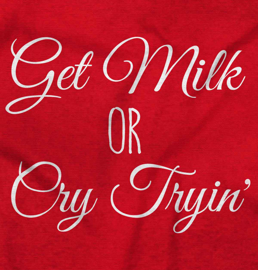 Get Milk Ringer Romper Bodysuit-Direct To Garment Print-Brisco Baby