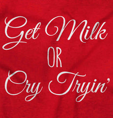 Get Milk Ringer Romper Bodysuit-Direct To Garment Print-Brisco Baby