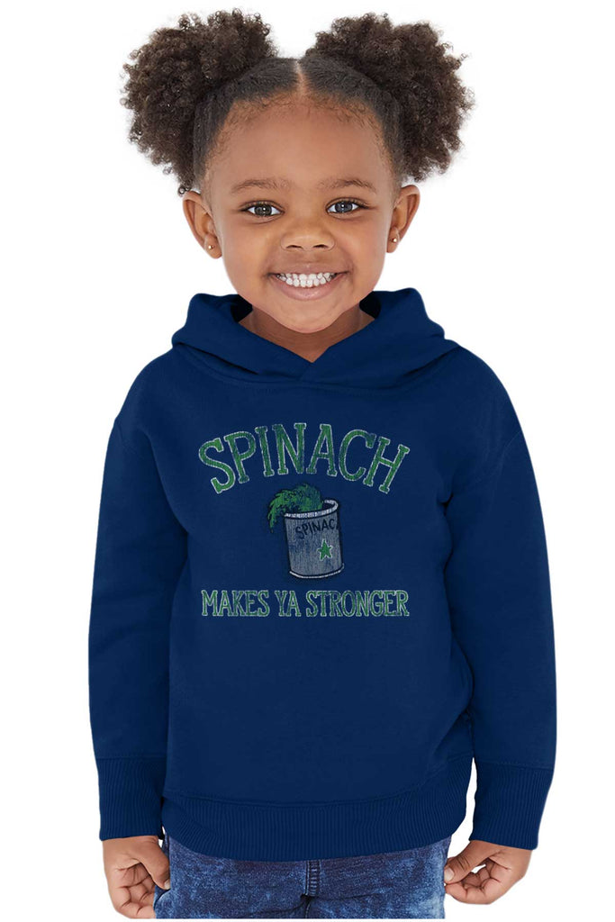 Spinach Strong Toddler Pullover Hoodie-Direct To Garment Print-Brisco Baby