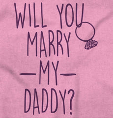 Marry My Daddy Romper Bodysuit-Direct To Garment Print-Brisco Baby