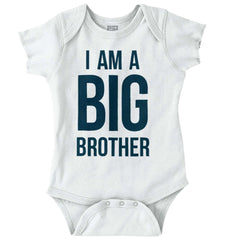 I Am A Big Brother Romper Bodysuit-Direct To Garment Print-Brisco Baby
