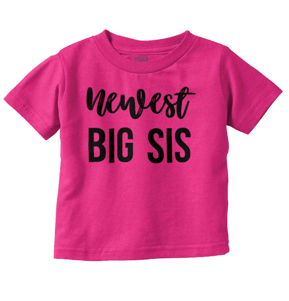 Newest Big Sis Infant Toddler T Shirt-Direct To Garment Print-Brisco Baby