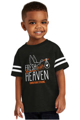 Fresh From Heaven Toddler Football Jersey Tee-Direct To Garment Print-Brisco Baby