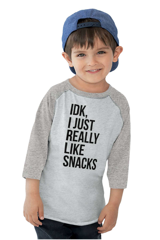 Really Like Snacks Toddler Baseball-Direct To Garment Print-Brisco Baby