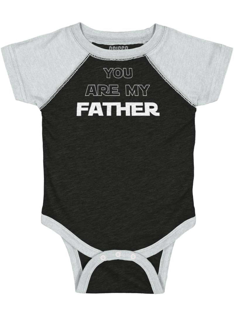 You Are My Father Raglan Romper Bodysuit-Direct To Garment Print-Brisco Baby