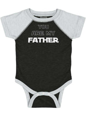 You Are My Father Raglan Romper Bodysuit-Direct To Garment Print-Brisco Baby