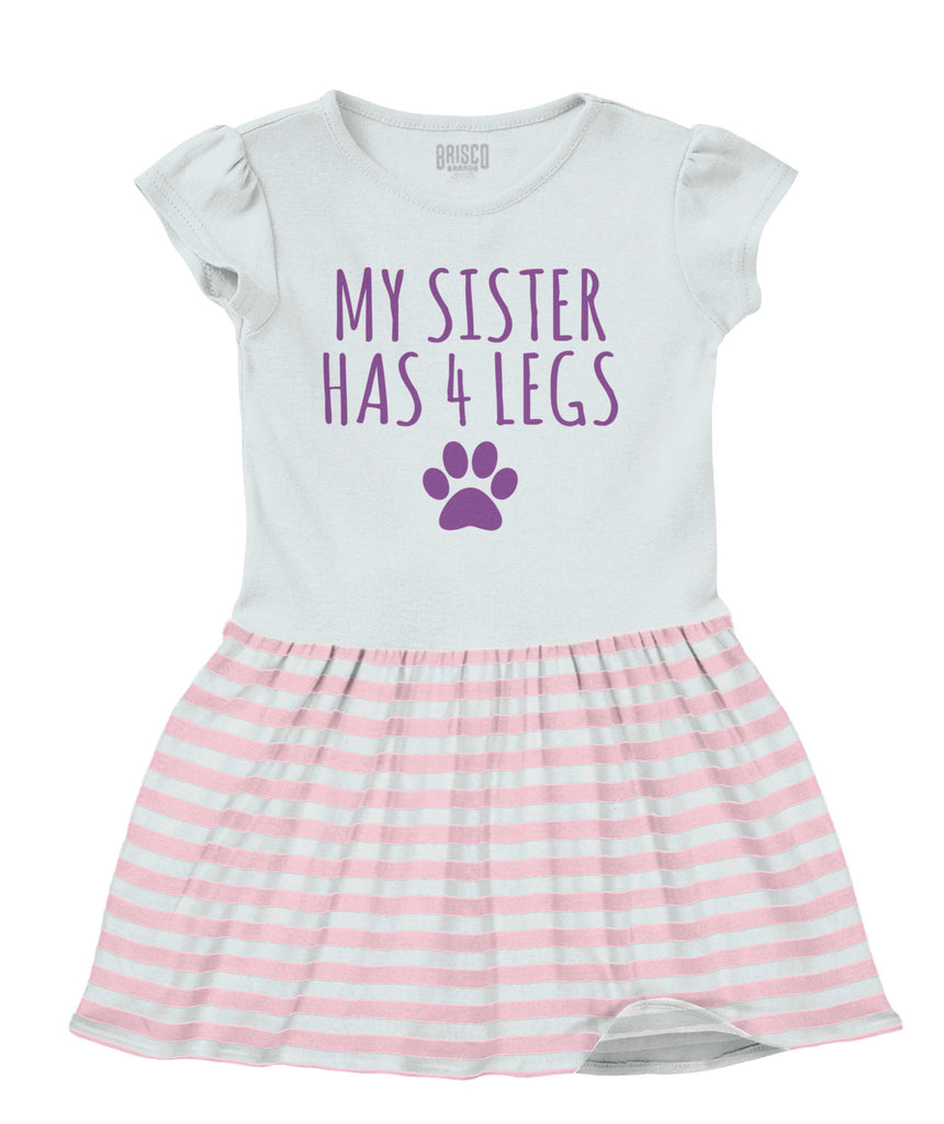 Sister has 4 legs Baby Striped Skirt Dress-Direct To Garment Print-Brisco Baby