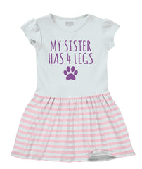 Sister has 4 legs Baby Striped Skirt Dress-Direct To Garment Print-Brisco Baby