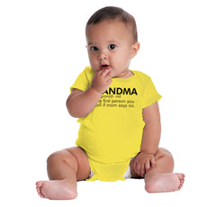 Grandma Defined Romper Bodysuit-Direct To Garment Print-Brisco Baby