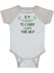 Is It Legal Raglan Romper Bodysuit-Direct To Garment Print-Brisco Baby