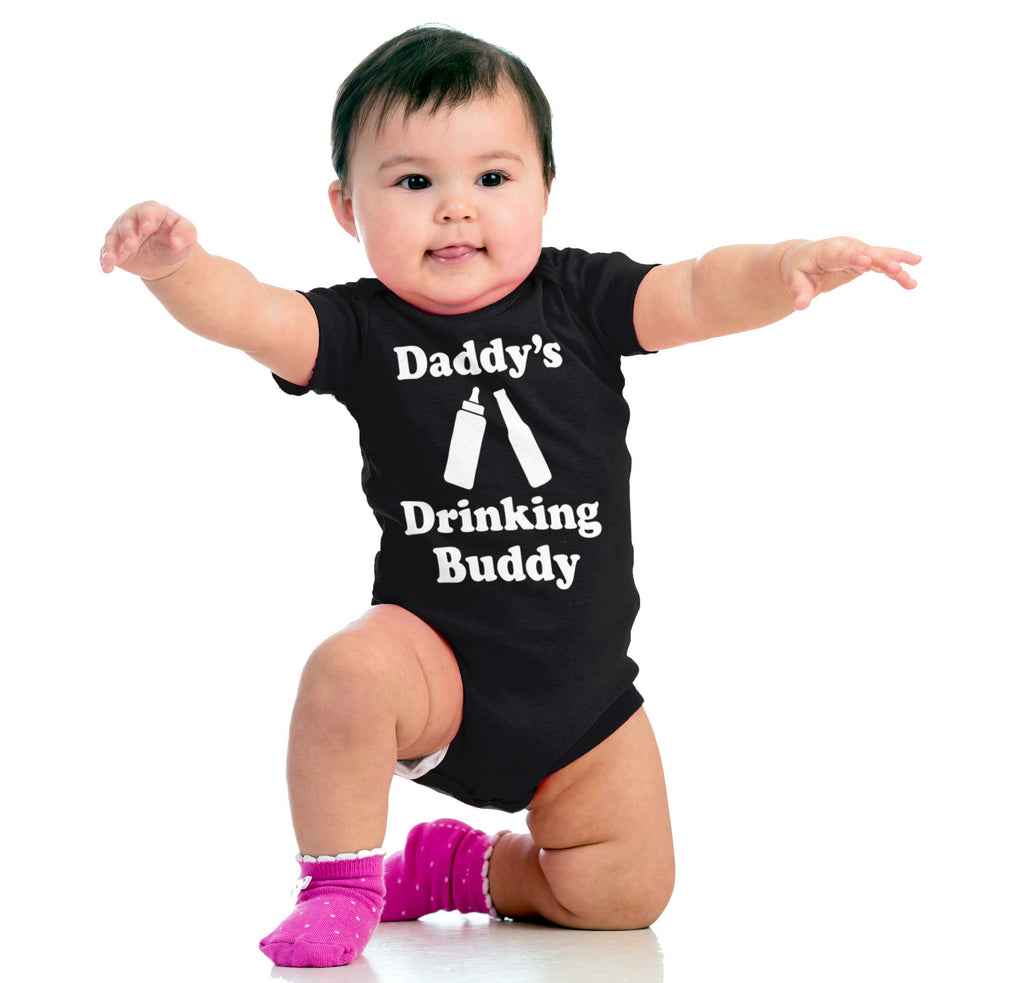 Drinking Buddy Romper Bodysuit-Direct To Garment Print-Brisco Baby
