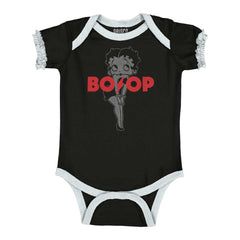 ACDC Boop Baby Ruffled Trim Romper-Direct To Garment Print-Brisco Baby