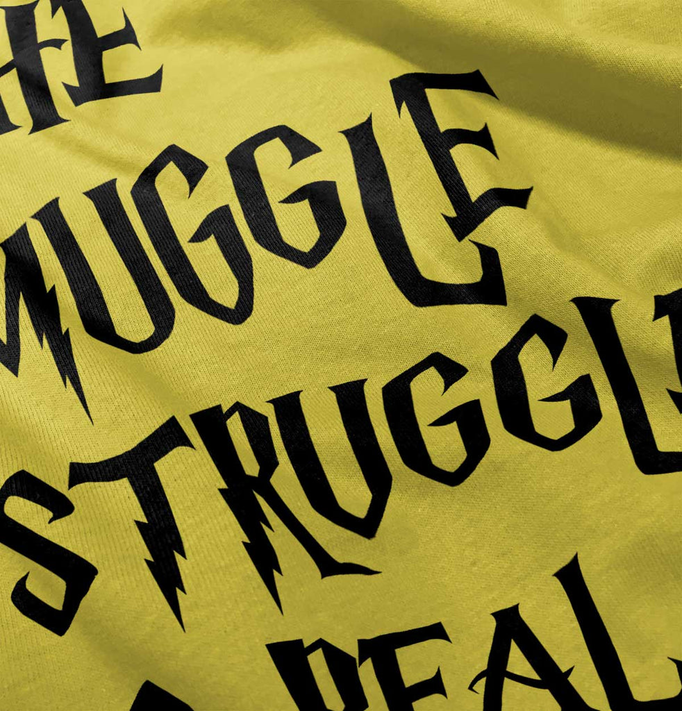 Muggle Struggle Is Real Romper Bodysuit-Direct To Garment Print-Brisco Baby
